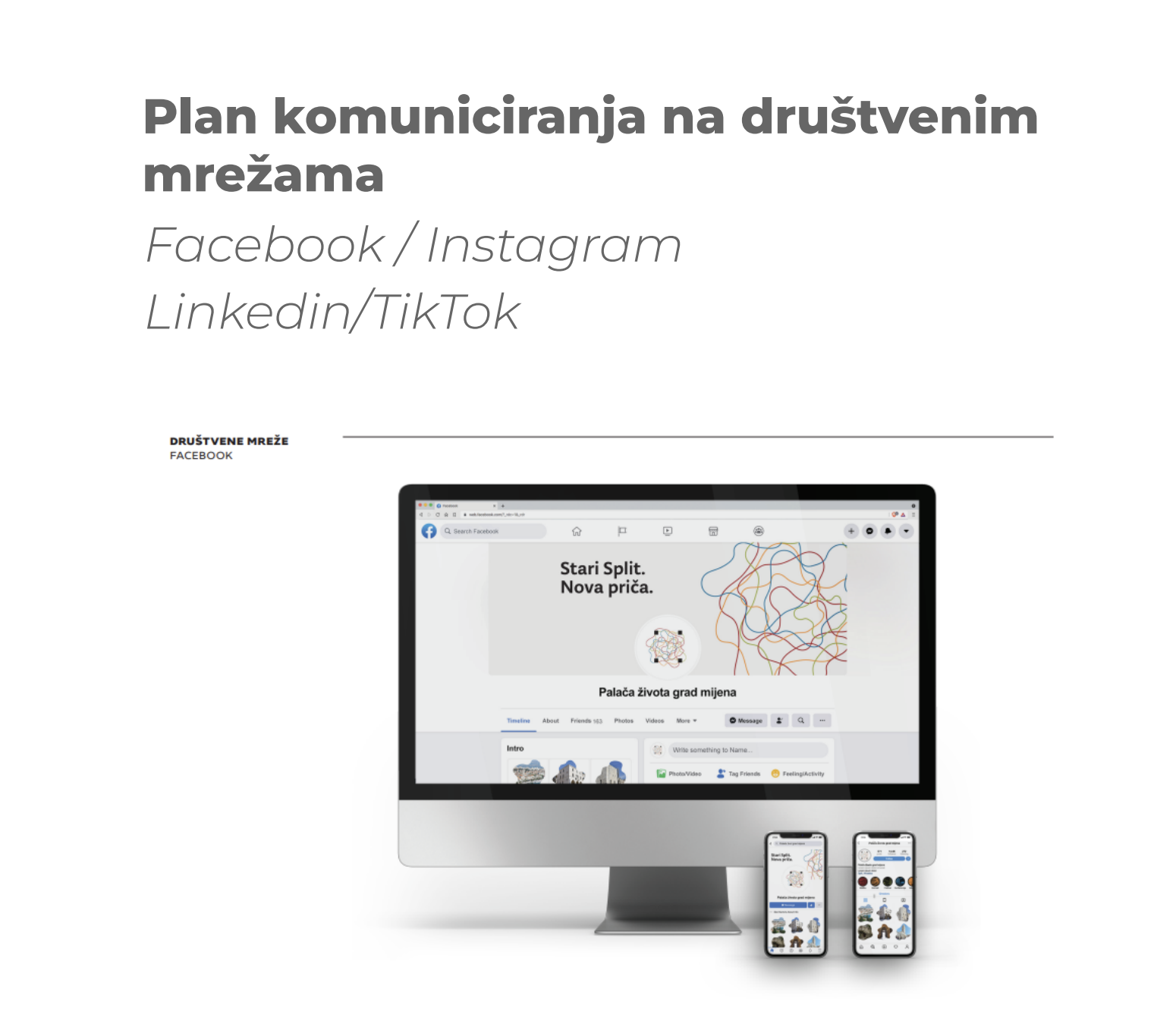 Plan komuniciranja na društvenim mrežama za projekt Palača života – grad mijena