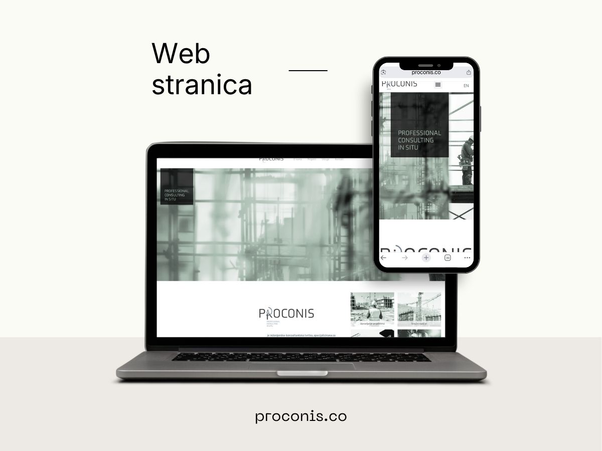 Web stranica Proconis prikazana na računalu i mobitelu