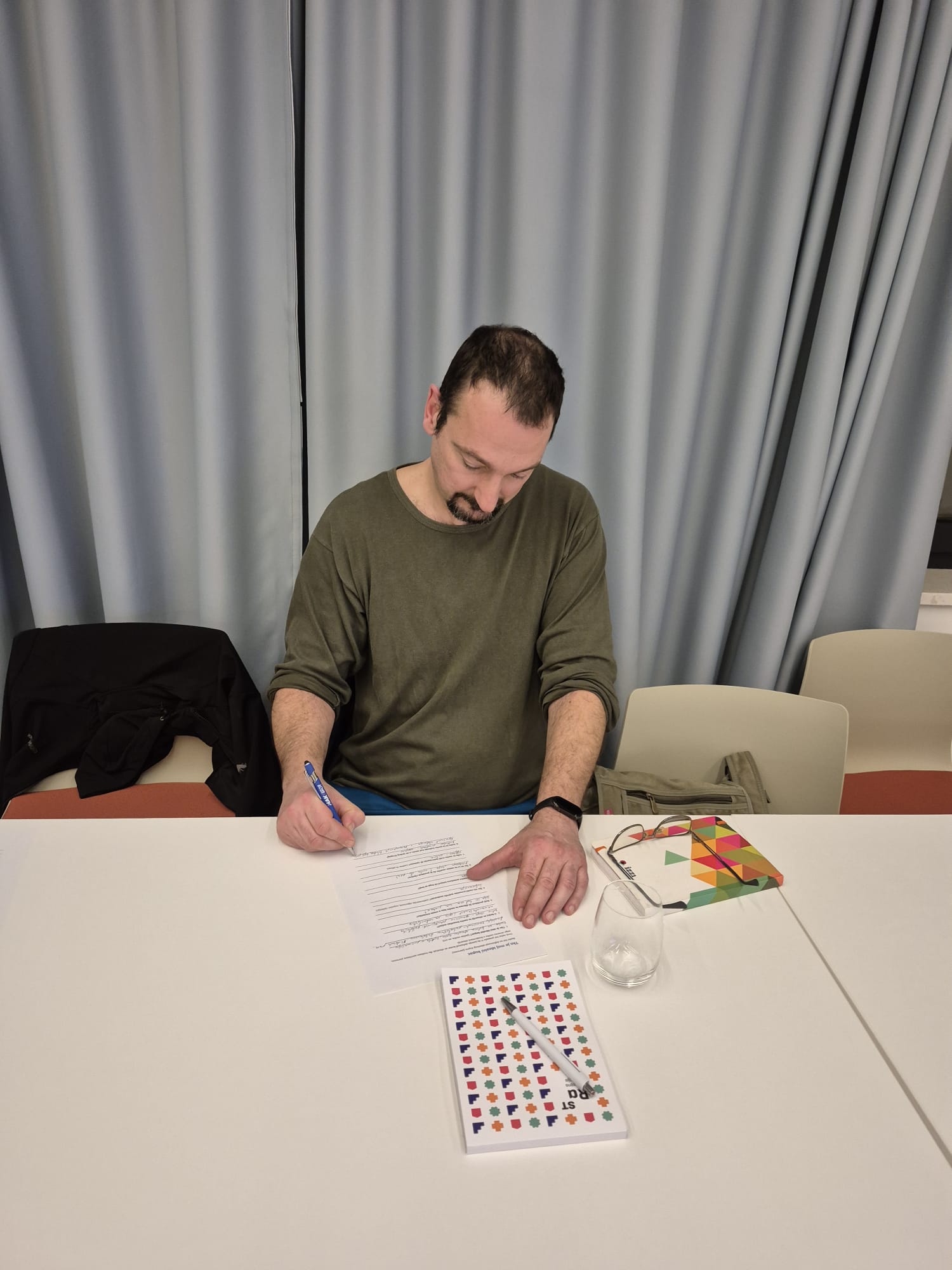 Vježba s radnim listom na edukaciji