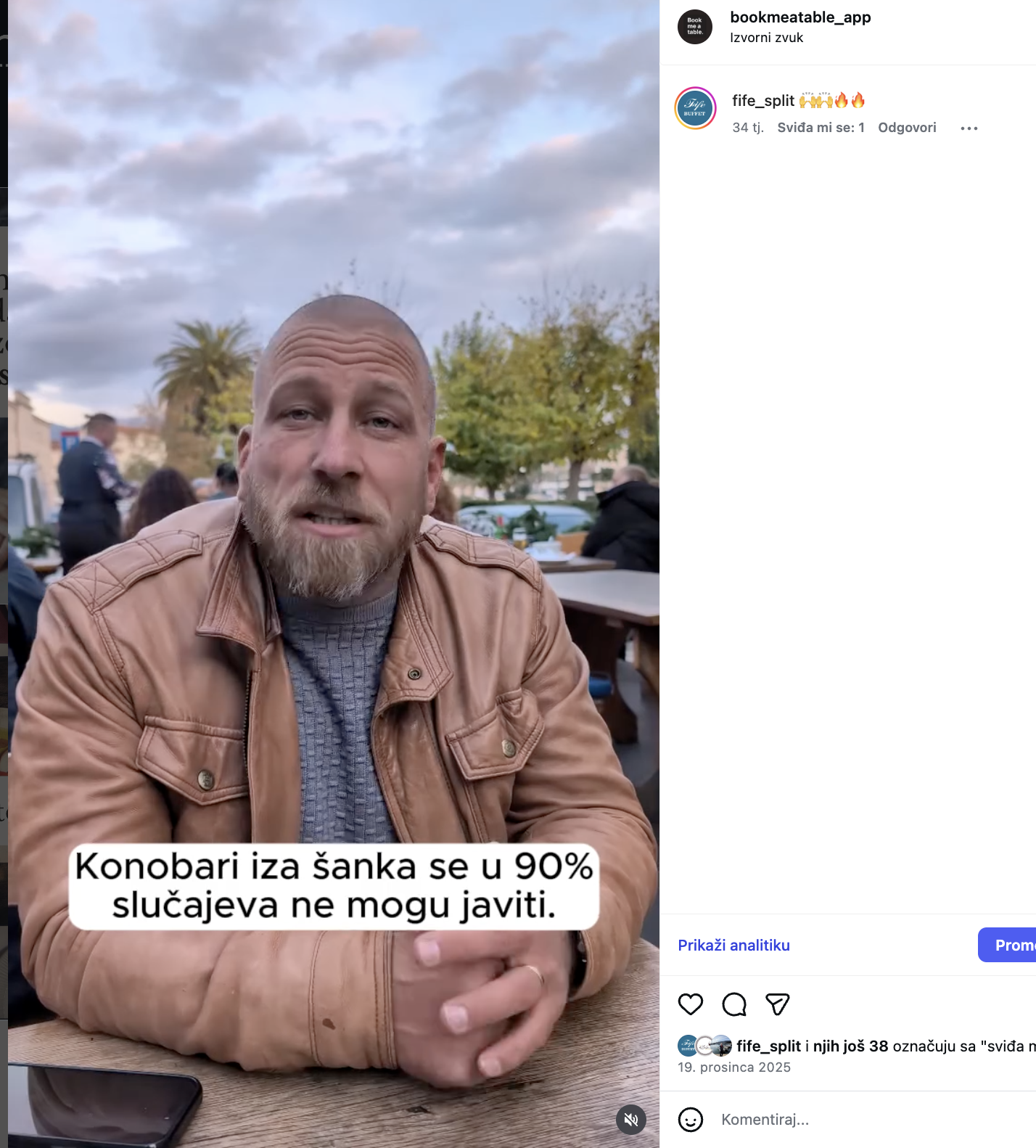 Video objava s iskustvom ugostitelja koji koristi aplikaciju