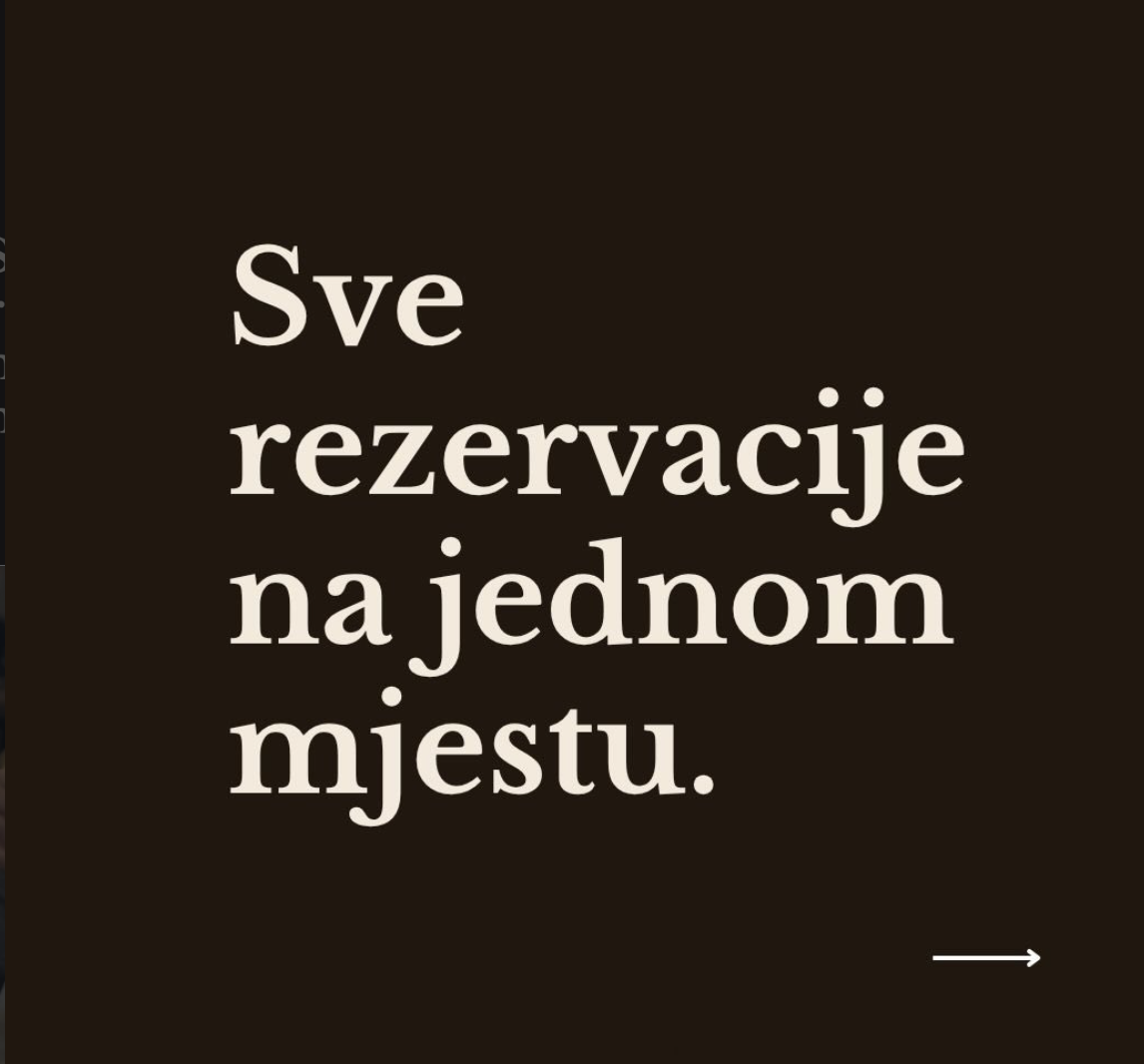 Objava s tekstom Sve rezervacije na jednom mjestu