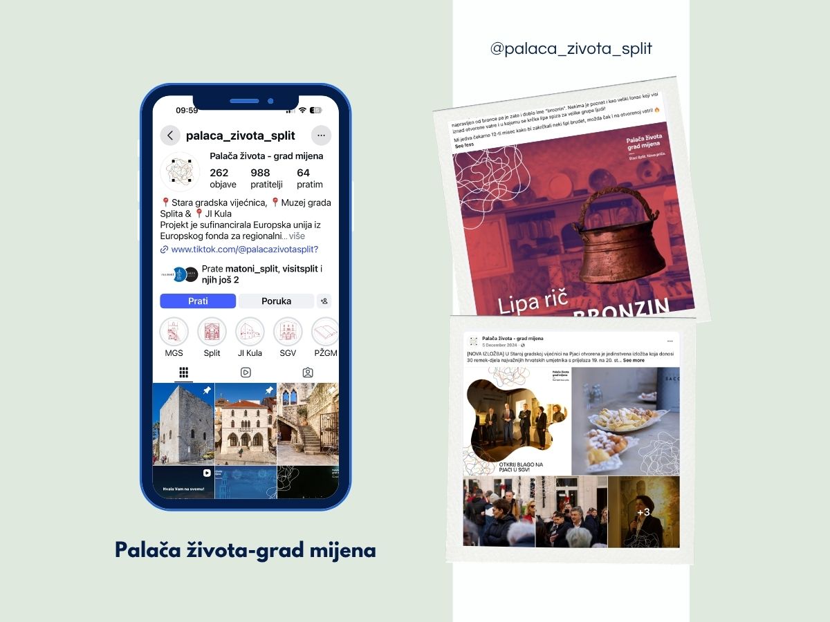 Instagram i Facebook sadržaj projekta Palača života - grad mijena