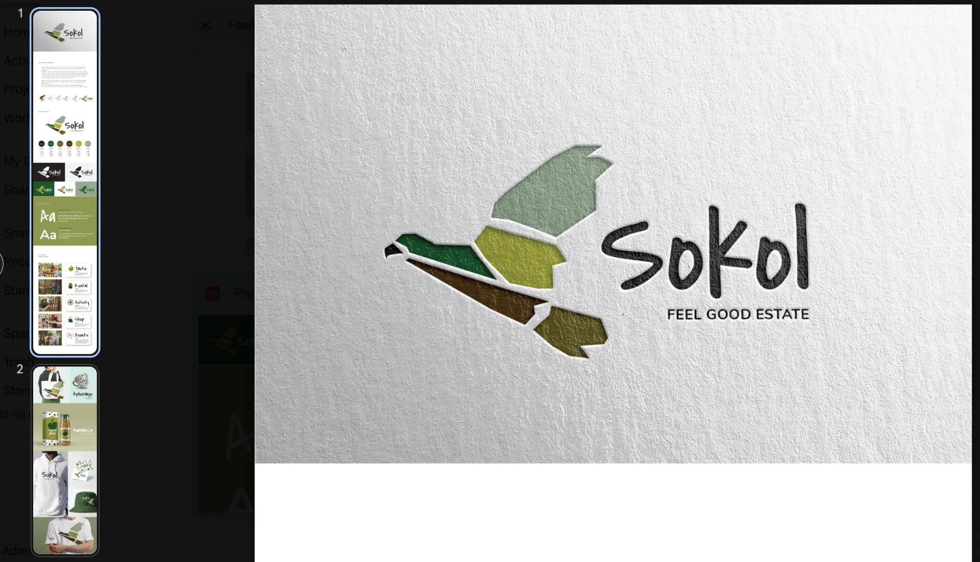 Prikaz vizualnog identiteta Sokol Feel Good Estate