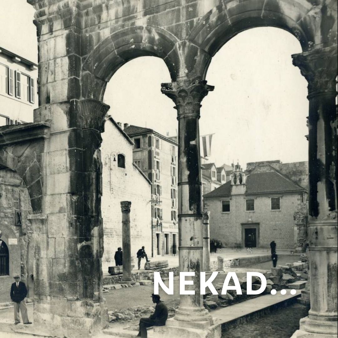 Instagram objava sa starom fotografijom Peristila uz natpis Nekad