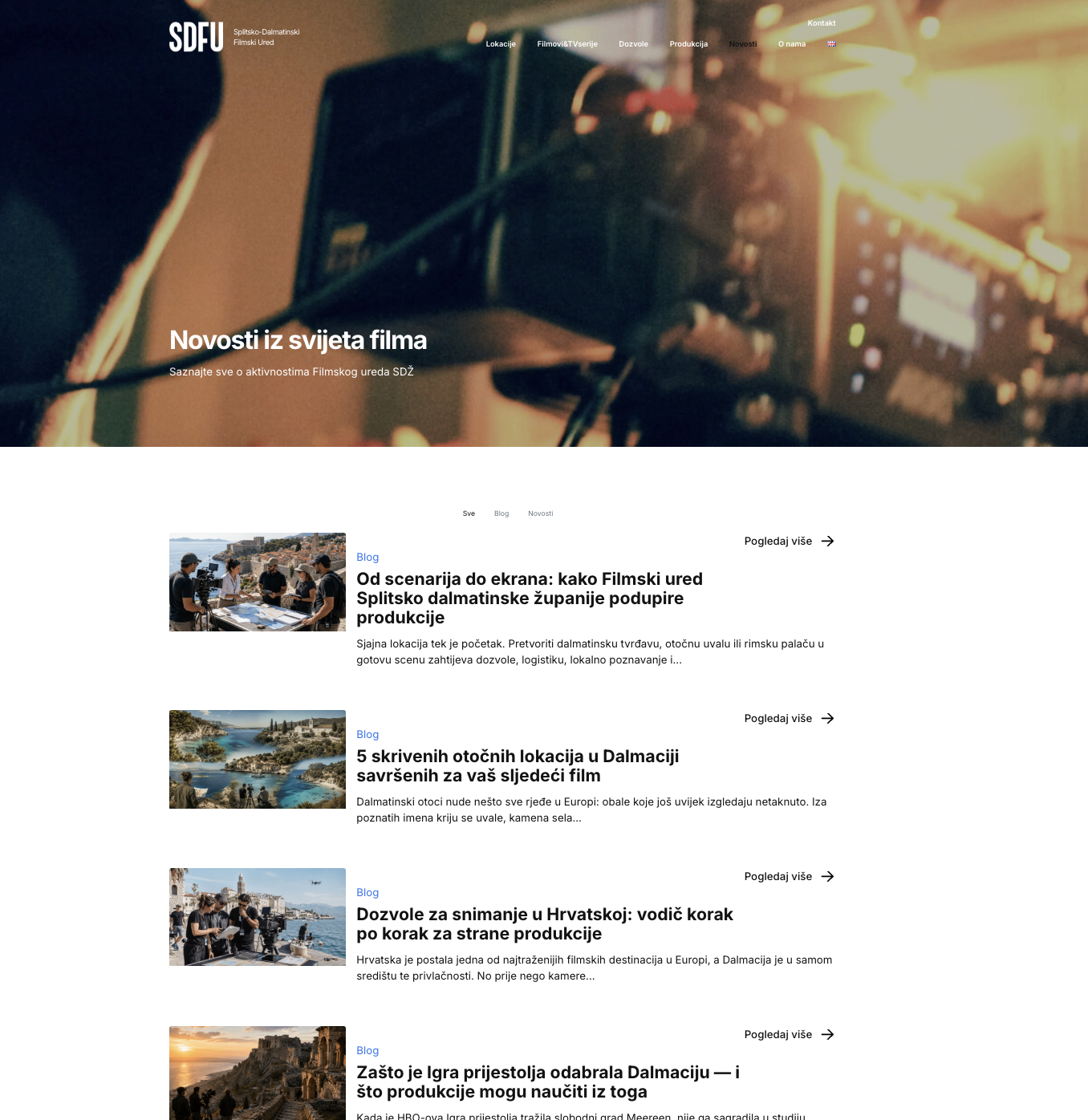 Sekcija novosti i bloga