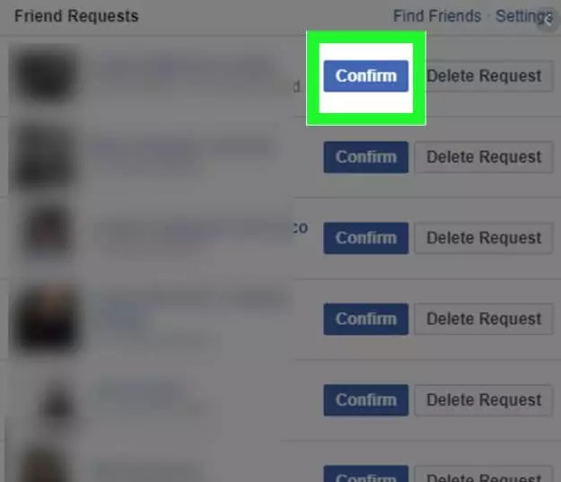 How to accept someone on Facebook
