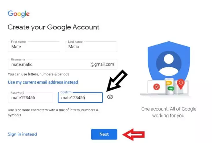 How to sign up on a gmail