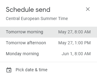 How to schedule an email on the Gmail